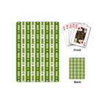 Christmas Green Tree Background Playing Cards Single Design (Mini)