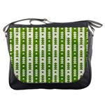 Christmas Green Tree Background Messenger Bag