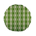 Christmas Green Tree Background Standard 15  Premium Flano Round Cushions