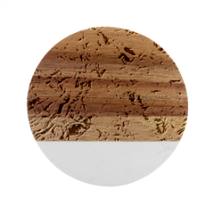 Abstract Flow Vi Marble Wood Coaster (round) by kaleidomarblingart