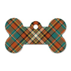 Tartan Scotland Seamless Plaid Pattern Vector Retro Background Fabric Vintage Check Color Square Geo Dog Tag Bone (two Sides)