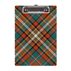 Tartan Scotland Seamless Plaid Pattern Vector Retro Background Fabric Vintage Check Color Square Geo A5 Acrylic Clipboard by Ket1n9