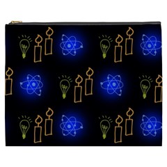 Background Doodles Candles Graphic Cosmetic Bag (xxxl)