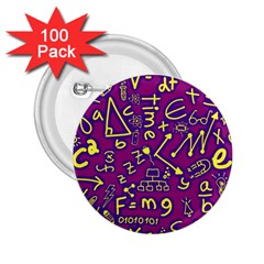 Background Doodles Math 2 25  Buttons (100 Pack) 