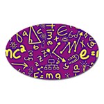 Background Doodles Math Oval Magnet Front