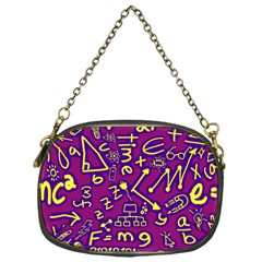 Background Doodles Math Chain Purse (one Side)