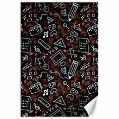 Doodles School Background Art Pattern Canvas 20  X 30 