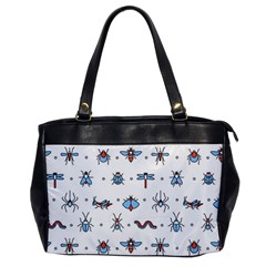 Insects Icons Square Seamless Pattern Oversize Office Handbag