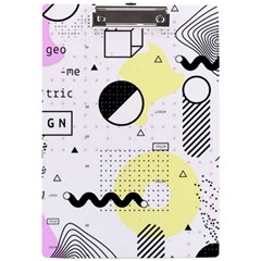 Graphic Design Geometric Background A4 Acrylic Clipboard by Bedest