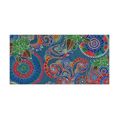 Steel Blue Paisley Workout Yoga Headbands by CoolDesigns