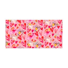 Cute Cupid Love Pink & Red Heart Shapes Yoga Headbands by CoolDesigns