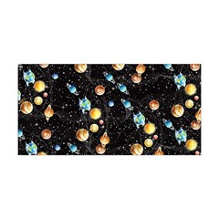 Space Planets Black Yoga Headband