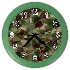 Abstract Vector Military Camouflage Background Color Wall Clock