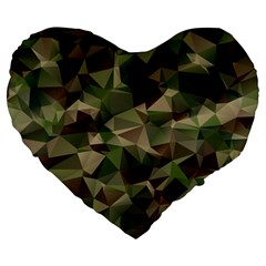 Abstract Vector Military Camouflage Background Large 19  Premium Heart Shape Cushions by Bedest