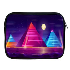 Egyptian Pyramids Night Landscape Cartoon Art Apple Ipad 2/3/4 Zipper Cases by Bedest