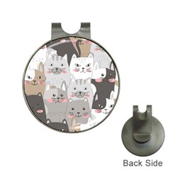 Cute Cats Seamless Pattern Hat Clips With Golf Markers