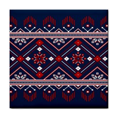 Ukrainian Folk Seamless Pattern Ornament Art Tile Coaster