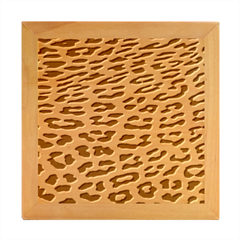 Leopard Print Wood Photo Frame Cube by TShirt44