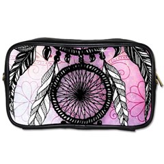 Dream Catcher Art Feathers Pink Toiletries Bag (one Side)