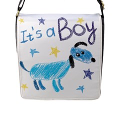 It s A Boy Flap Closure Messenger Bag (l) by morgunovaart