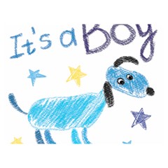 It s A Boy Two Sides Premium Plush Fleece Blanket (extra Small) by morgunovaart