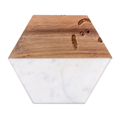 It s A Boy Marble Wood Coaster (hexagon) 
