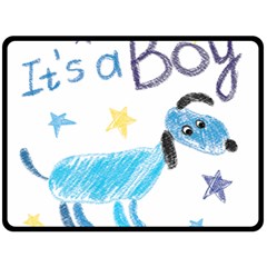 It s A Boy Two Sides Fleece Blanket (large)