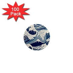 Japanese Wave Pattern 1  Mini Magnets (100 Pack)  by Cendanart