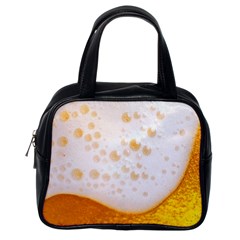 Beer Foam Texture Macro Liquid Bubble Classic Handbag (one Side) by Cemarart