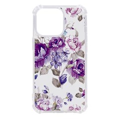 Flower-floral-design-paper-pattern-purple-watercolor-flowers-vector-material-90d2d381fc90ea7e9bf8355 Iphone 13 Pro Tpu Uv Print Case