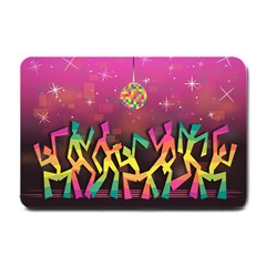 Dancing Colorful Disco Small Doormat by Bajindul