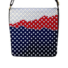 Illustrations Stars Flap Closure Messenger Bag (l) by Alisyart