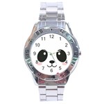 Cute Panda Love Animal Stainless Steel Analogue Watch