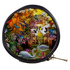 Garden Of Paradise Butterfly Swan Bird Painting Gazebo, Peacock Flower Mini Makeup Bag by Ndabl3x