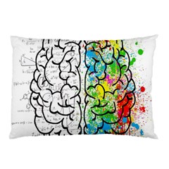 Brain Mind Psychology Idea Drawing Short Overalls Pillow Case by Azkajaya