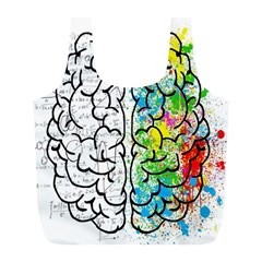 Brain Mind Psychology Idea Drawing Short Overalls Full Print Recycle Bag (l)