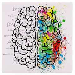 Brain Mind Psychology Idea Drawing Short Overalls Uv Print Square Tile Coaster 