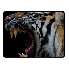 Angry Tiger Roar Two Sides Fleece Blanket (small) by Cemarart