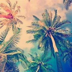 Palm Trees Beauty Nature Clouds Summer Play Mat (square) by Cemarart