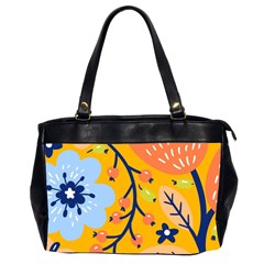Floral Pattern Adorable Beautiful Aesthetic Secret Garden Oversize Office Handbag (2 Sides)