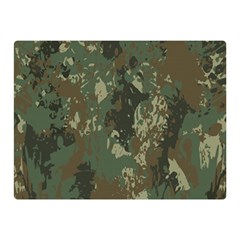 Camouflage Splatters Background Two Sides Premium Plush Fleece Blanket (mini) by Grandong