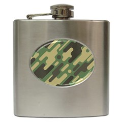 Camouflage Pattern Background Hip Flask (6 Oz)