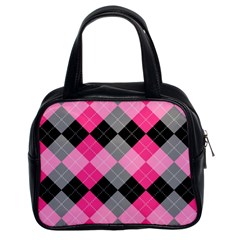 Seamless Argyle Pattern Classic Handbag (two Sides) by Grandong