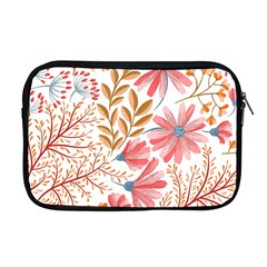 Red Flower Seamless Floral Flora Apple Macbook Pro 17  Zipper Case by Cemarart