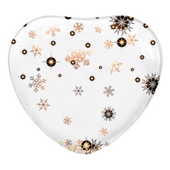 Golden-snowflake Heart Glass Fridge Magnet (4 Pack) by saad11
