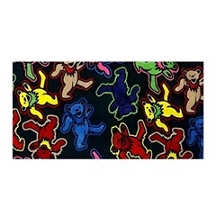 Dead Head Deadhead Grateful Dead Satin Wrap 35  X 70  by Cemarart