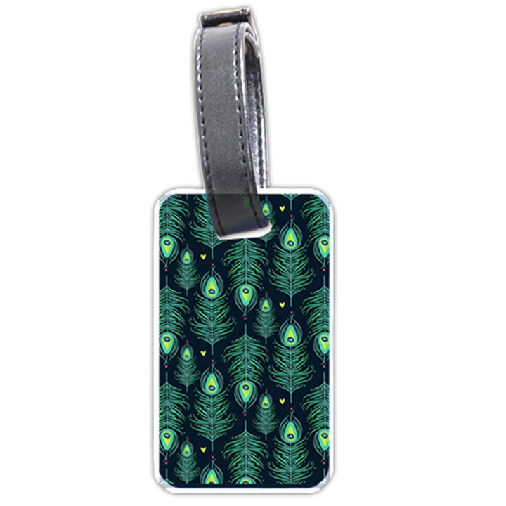 Peacock Pattern Luggage Tag (one side)