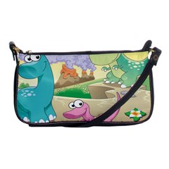 Kids Mural Cartoon Dinosaur Shoulder Clutch Bag by nateshop