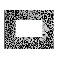 Leopard In Art, Animal, Graphic, Illusion White Tabletop Photo Frame 4 x6  by nateshop