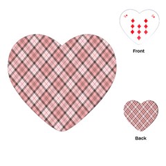 Pink Burberry, Abstract Playing Cards Single Design (heart) by nateshop